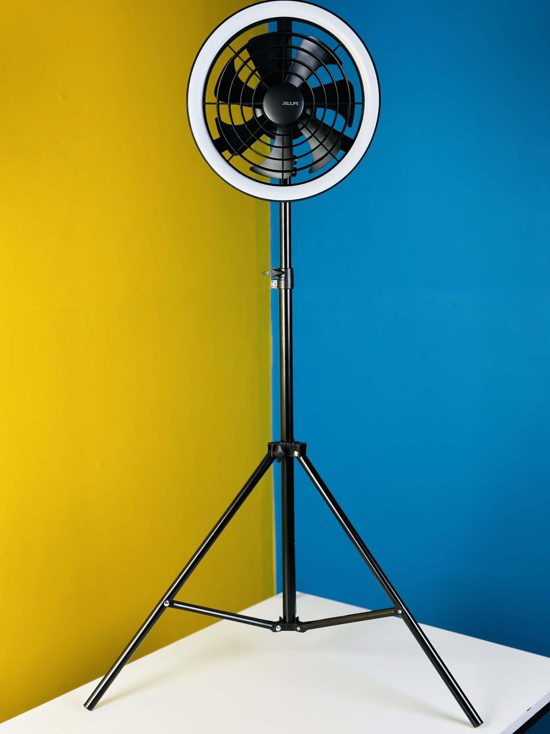 🔰✅JISULIFE FA17 Rechargeable Fan With LED Ceiling Fan With Long Tripod Stand(White Color)_img_1