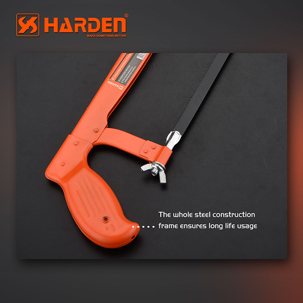 HARDEN 610703 Adjustable Hacksaw Frame (10"-12"); Professional Adjustable Hacksaw frame \w Blade; 610703_img_3