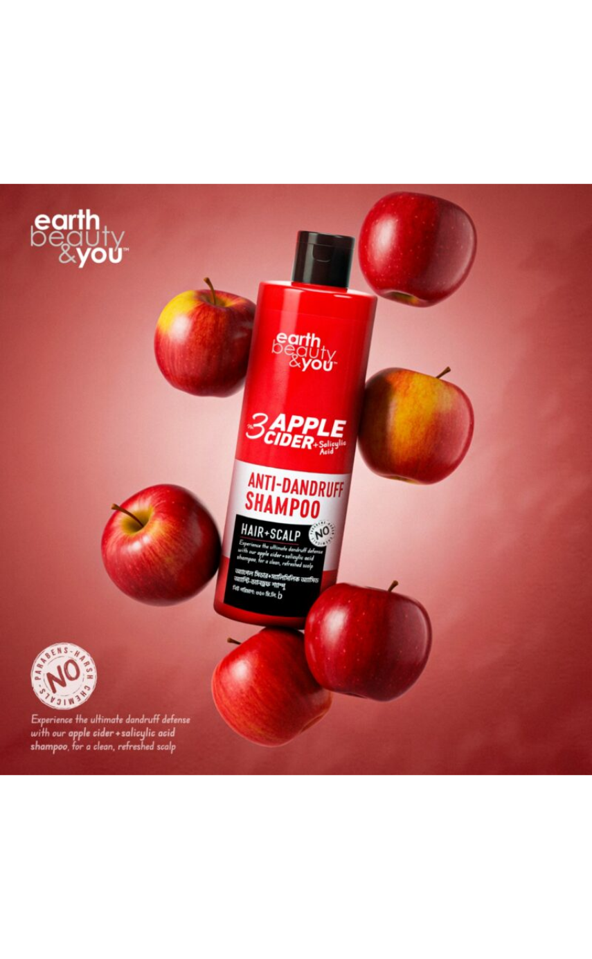 Earth Beauty & You No. 3 Apple Cider + Salicylic Acid Anti-dandruff Shampoo 350ml - Image 3