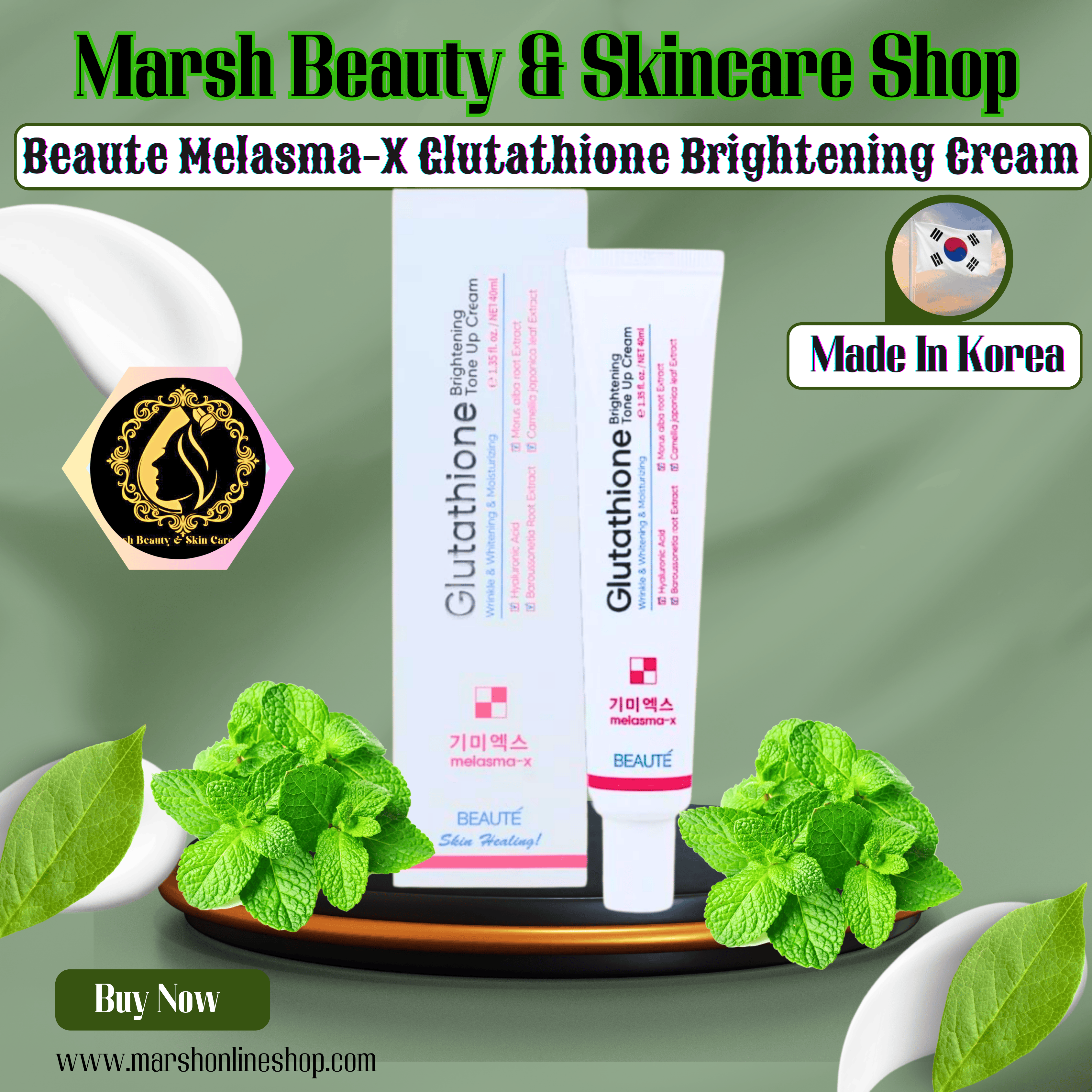 👉🔰BEAUTE Melasma X Glutathione Brightening Tone Up Cream
