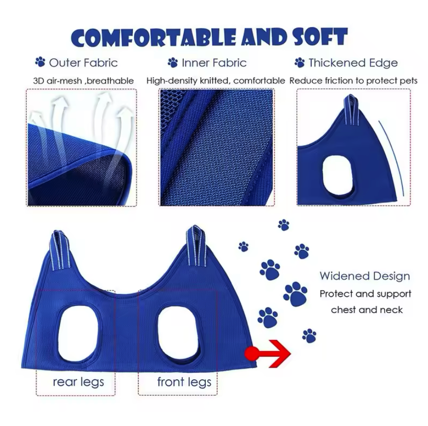 Cat Trimming Hammock + Nail Clippers/Cutter with File Combo Pack_img_5