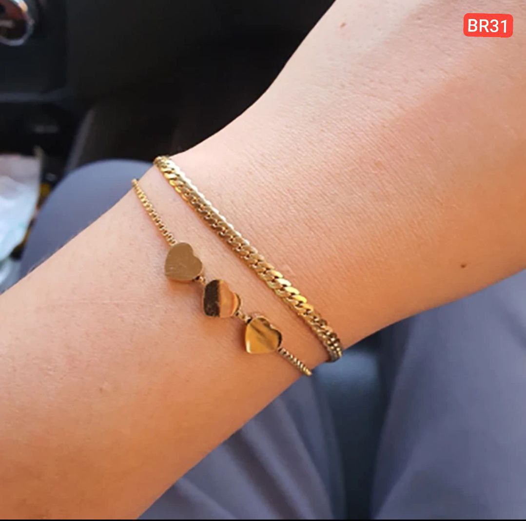 3 love 2 ball Titanium Steel Bracelet BR31Materials : Titanium Steel Color Guarantee🌸