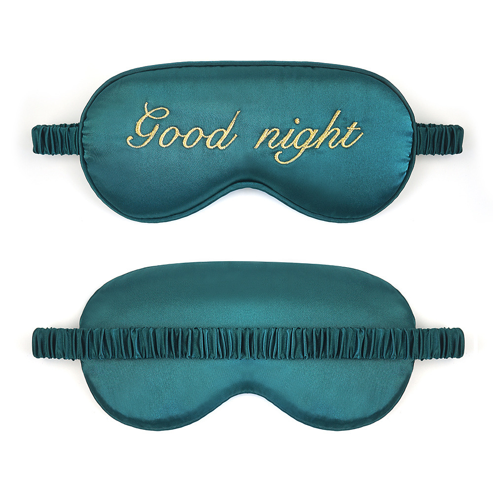 GOOD NIGHT Design Luxury Eye Mask for Sleeping Cute Cartoon design Sleeping Mask Travel Rest Eye Shade Band Eye Patch Blindfold Sleep Aid Eyepatch(without gel)_img_1