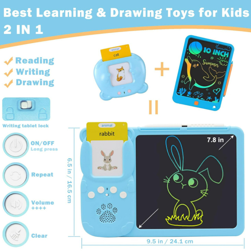 Kids 3 in 1 (Reading, Writing & Drawing) Rechargeable Educational Tablet for yours ANGEL_img_2