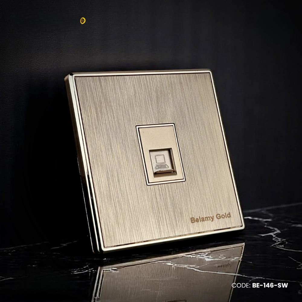 Belamy Golden Telephone Socket | BE-146-SW