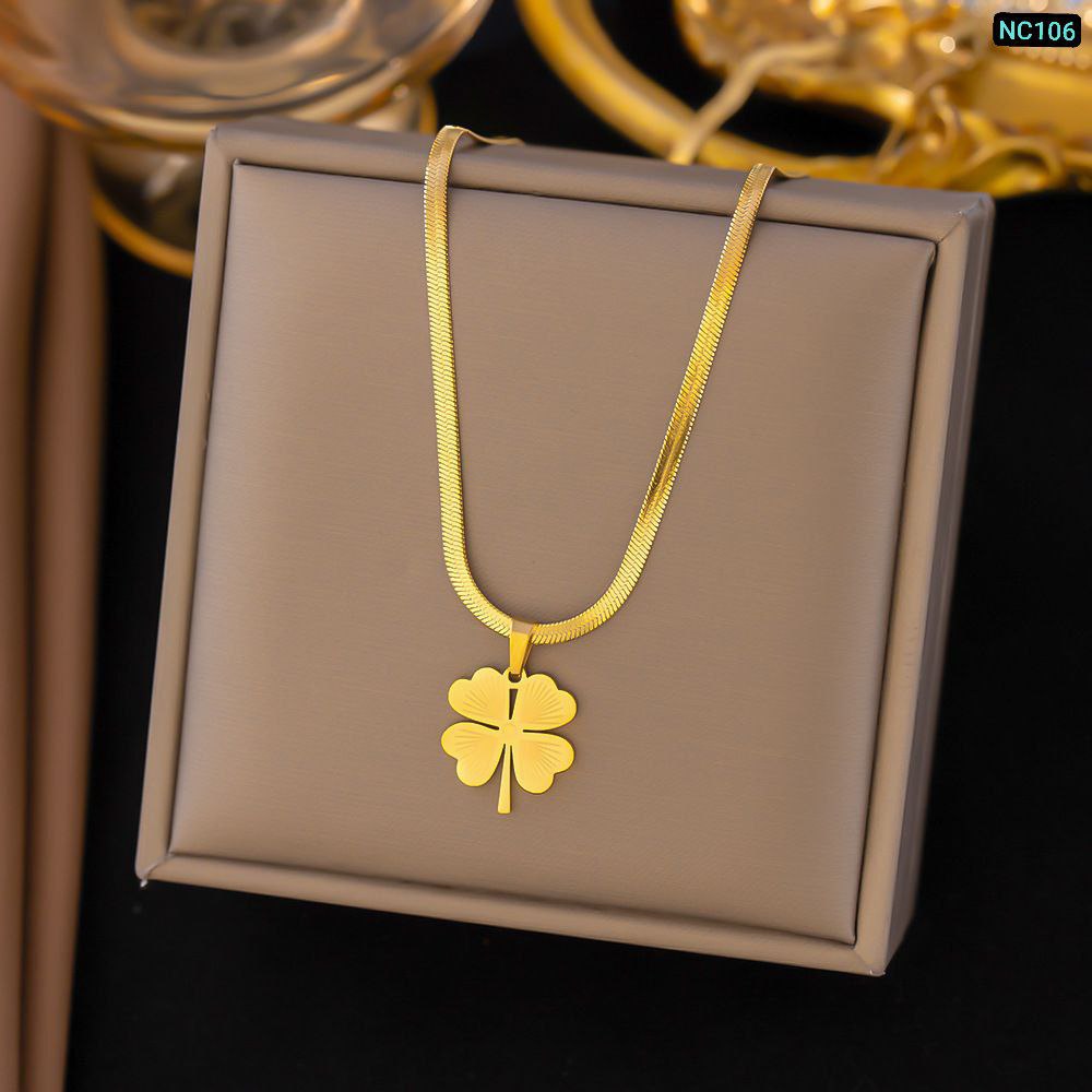 4 Love Thick Chain Necklace NC106(Materials: Stainless steel Color guarantee)🌸