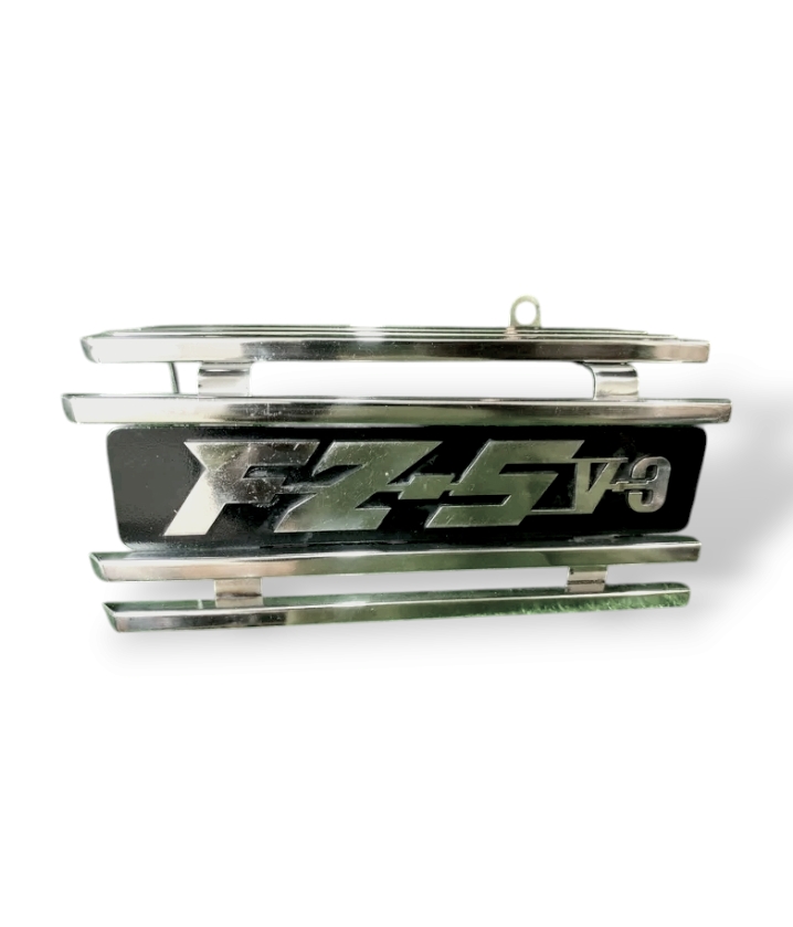 Premium Heavy 3D Logo SS Silencer Gourde For Yamaha Fzs V3 & V3 Deluxe_img_0