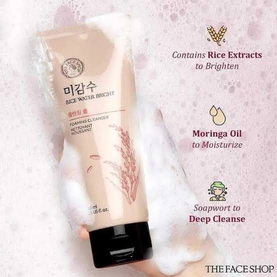 The Face Shop Rice Water Bright Foaming Cleanser (150 Ml)_img_1