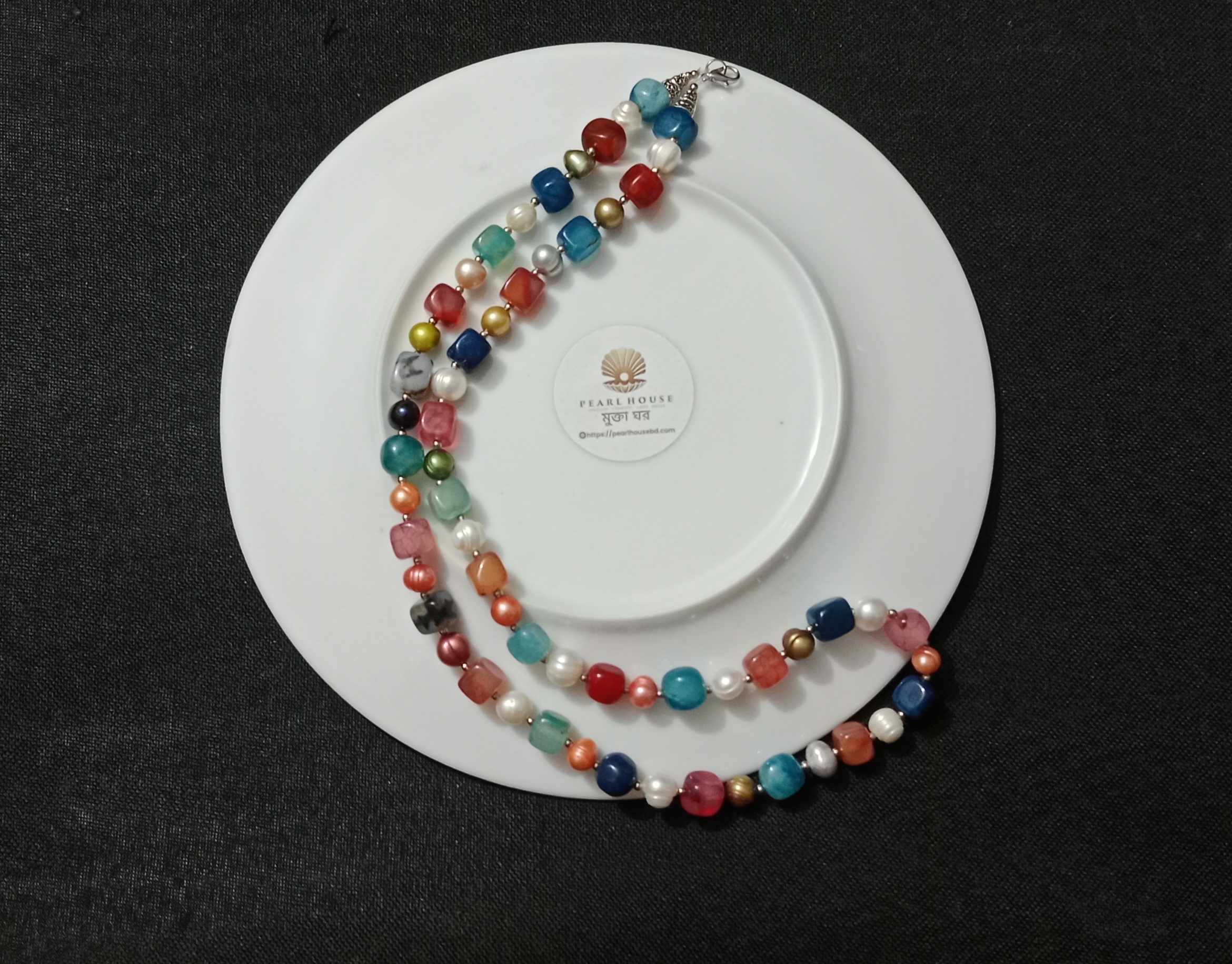 27 inch Long Pearl & stone combination Neckpiece_img_1