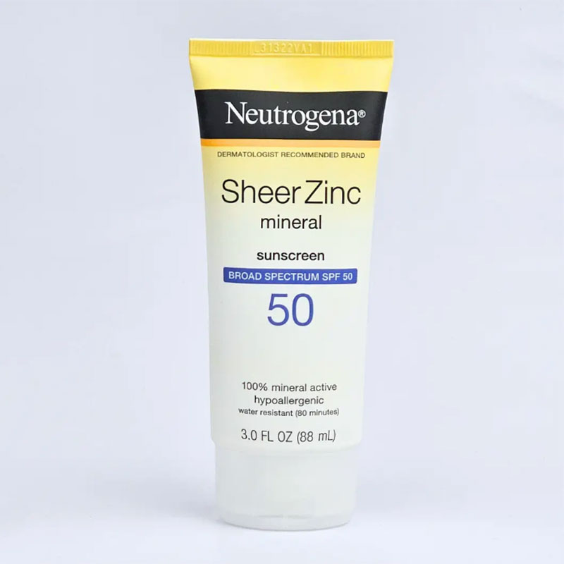 Neutrogena Sheer Zinc Mineral Sunscreen Broad Spectrum SPF 50 – 88ml