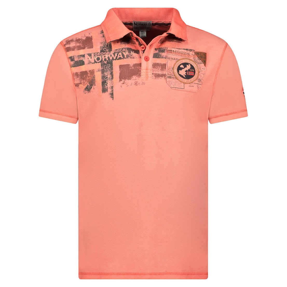 Men - Polo Short Sleeve 100% Cotton Coral