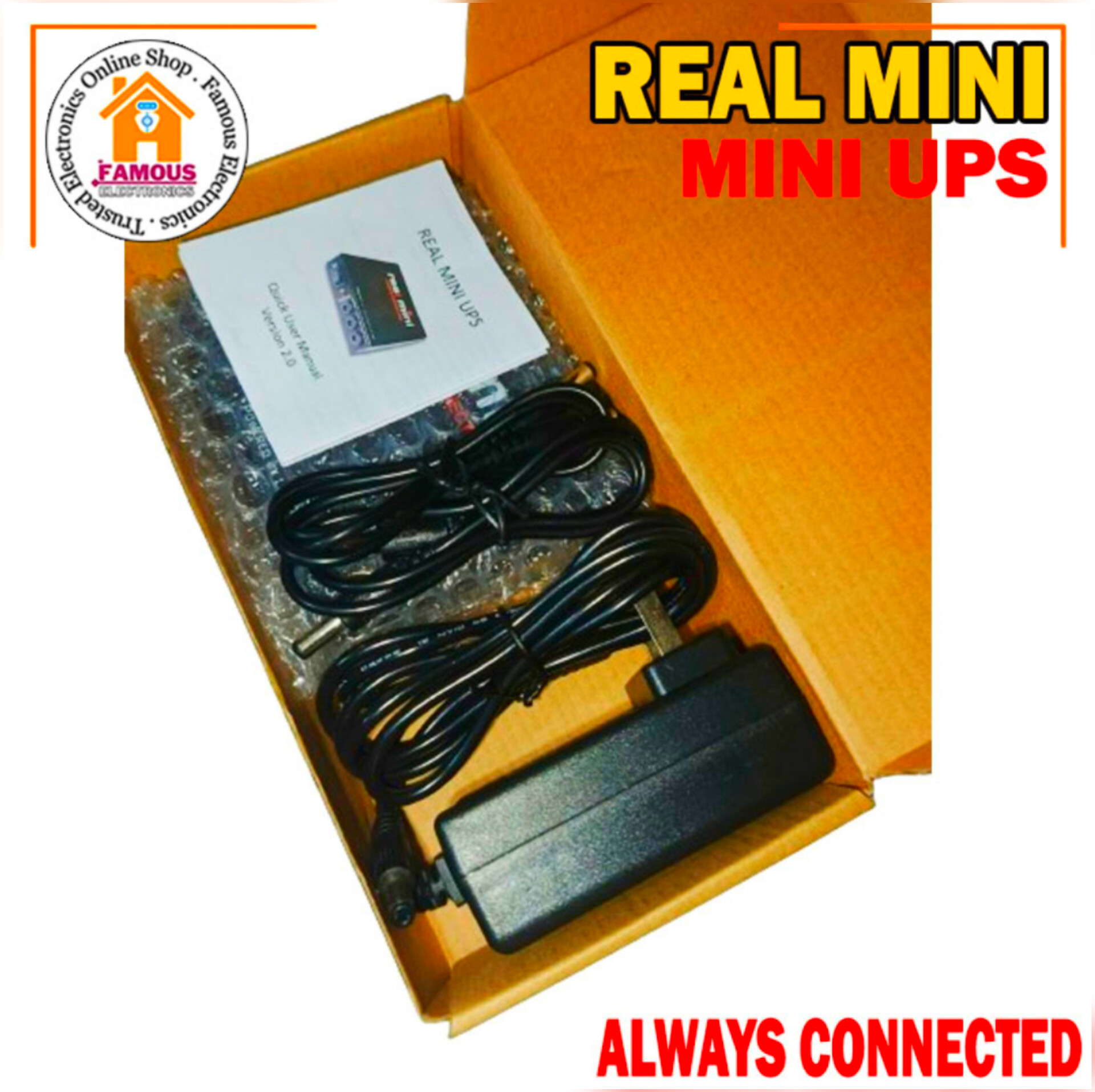 Real Mini UPS 8800 mAh DC UPS for Router, Onu, CC Camera 9 12 Volt Output_img_1