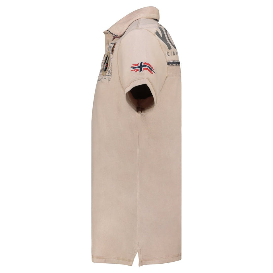 Men - Polo Short Sleeve 100% Cotton Beige_img_3