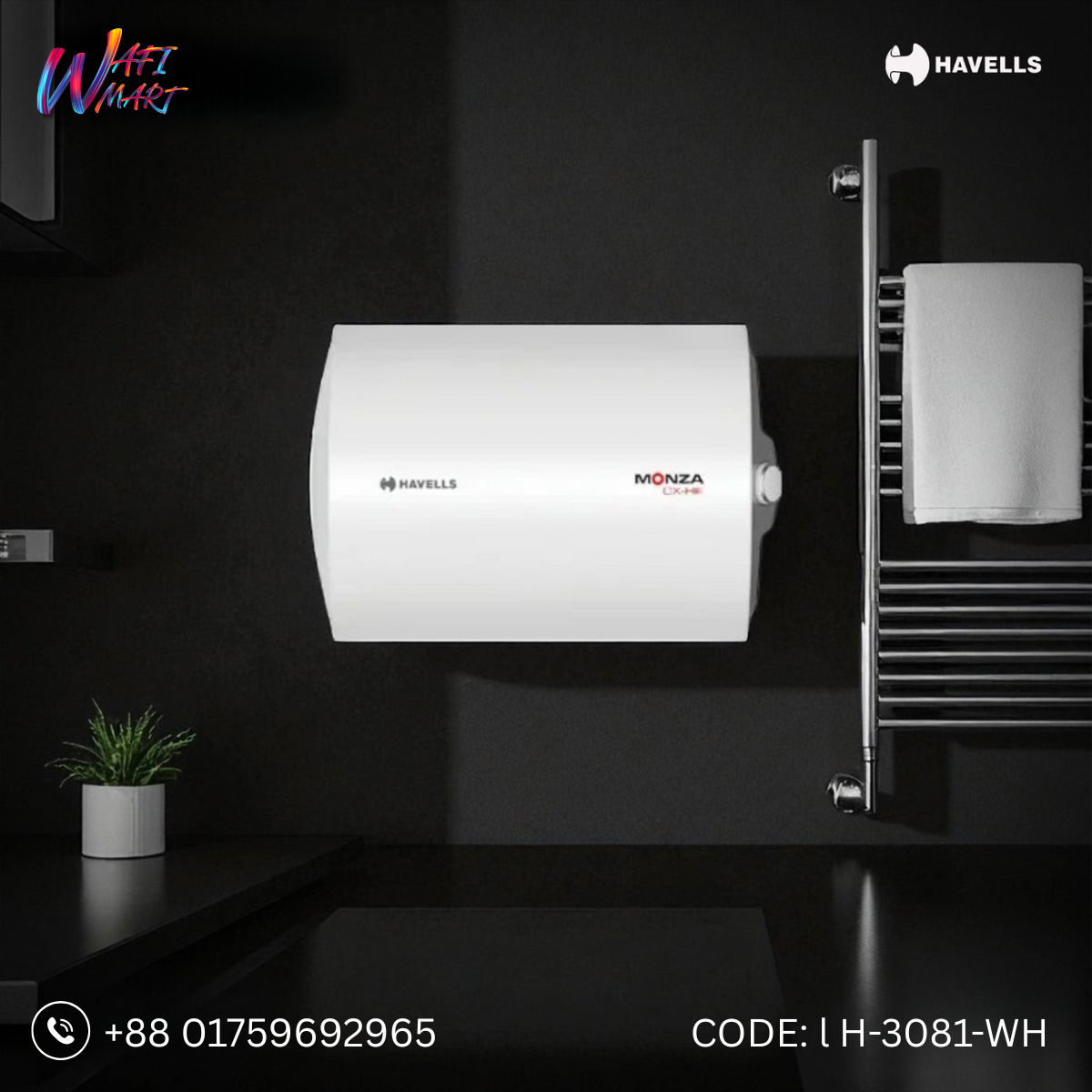 HAVELLS Monza 50 L Storage Water Geyser l H-3080-WH