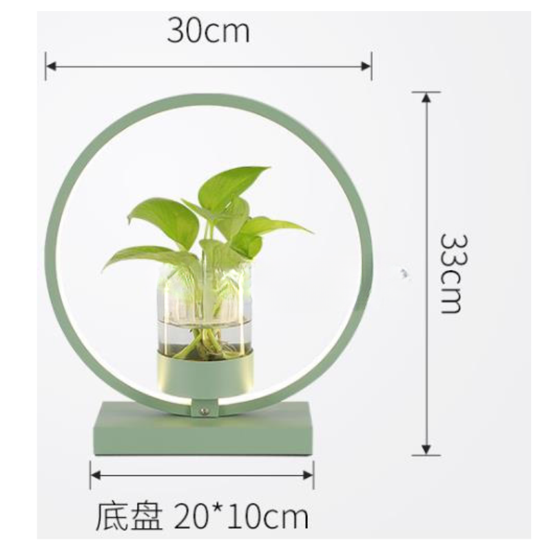 Modern Nordic Creative LED Indoor Round Hydroponic Plant Growth Table Lamp for Home Living Room_img_5