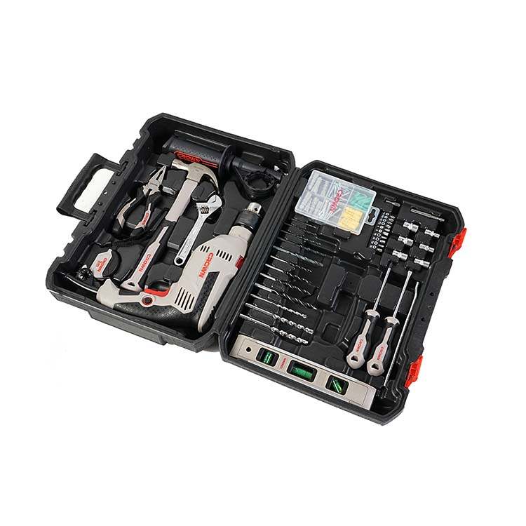 CROWN CK10-XA98 Professional Impact Drill With 98pcs Set of Tools & Accessories, Electric drill set, Model: CK10-XA98_img_2