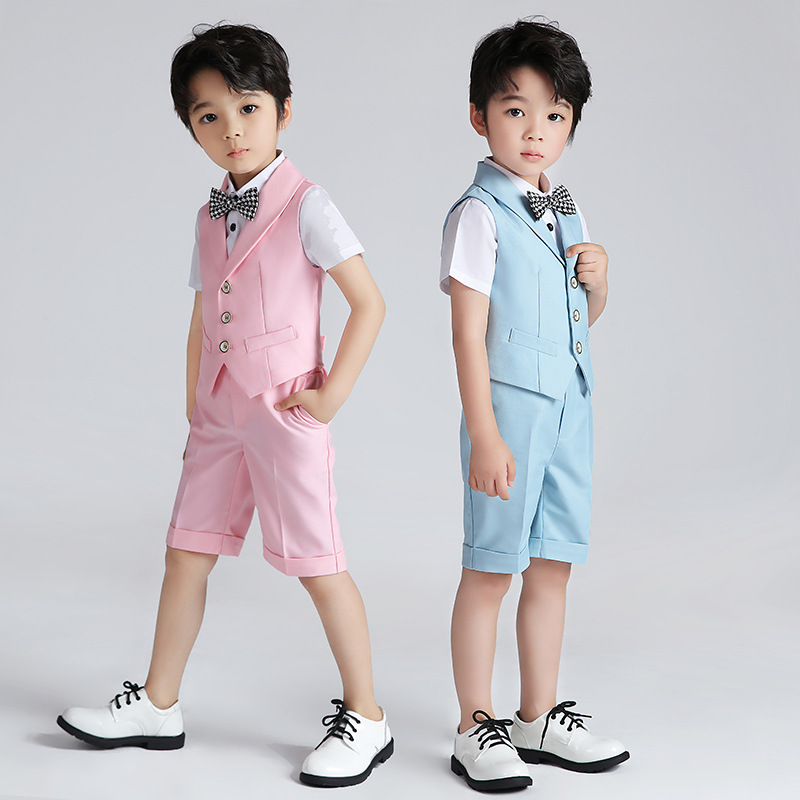 Kids Boys Summer Formal Party Dress 4pcs Set (1 to 5 Years)_img_0