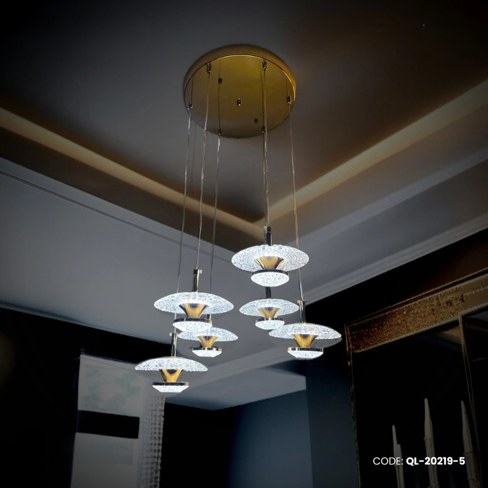 Qulik Modern SkySpire Cluster 3 Color Hanging Lights (QL-20219-5)