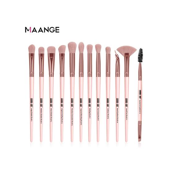 Maange 12ps Eye Brush Set (Pink)