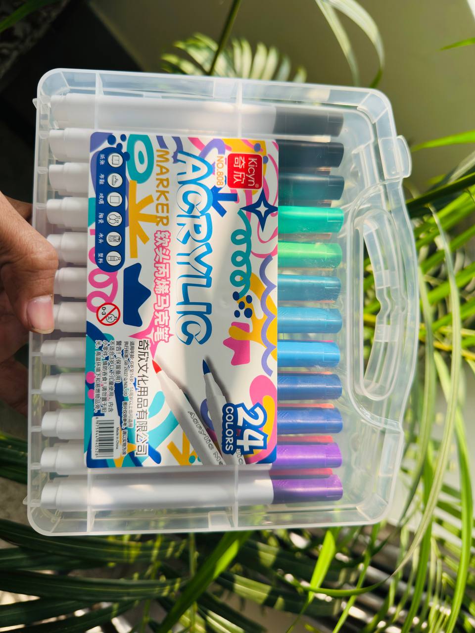 24 Acrylic Brush Pen + One Book (Combo)_img_4