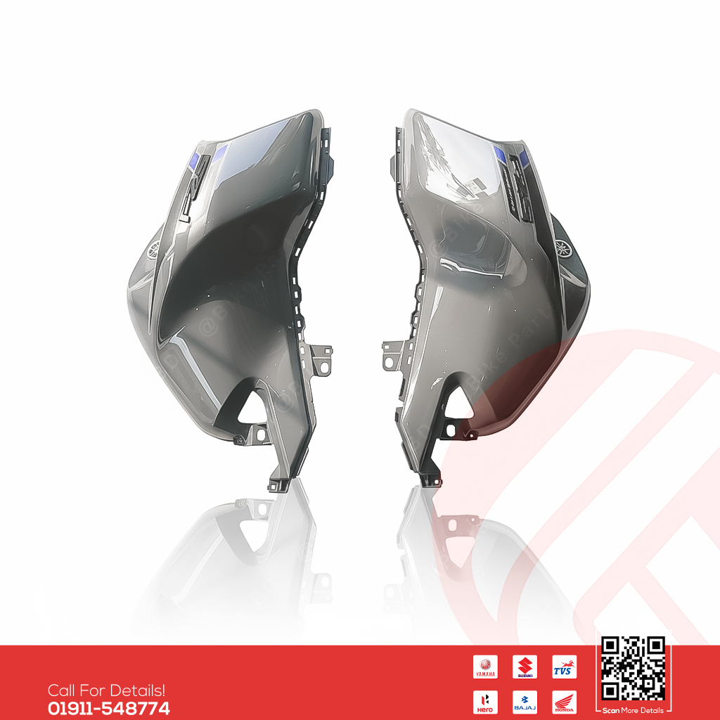 Tanky Box for Yamaha FZS V3 Deluxe (Metallic Grey) bike.