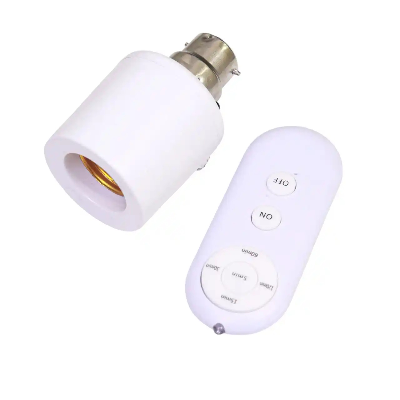 Wireless Remote Control Lamp Holder (220V) – Dimmable LED Light Socket with Timer