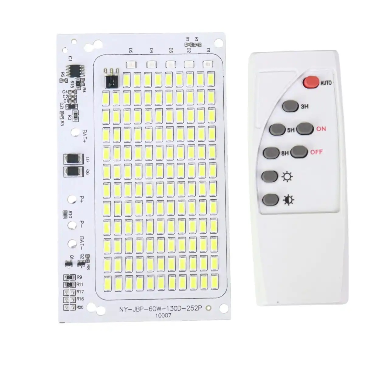 LED Light Board White 20W 40W 60W 100W 200W – SMD 5730 Solar Light Source Panel for Outdoor Garden Lamp, Remote Control Floodlight