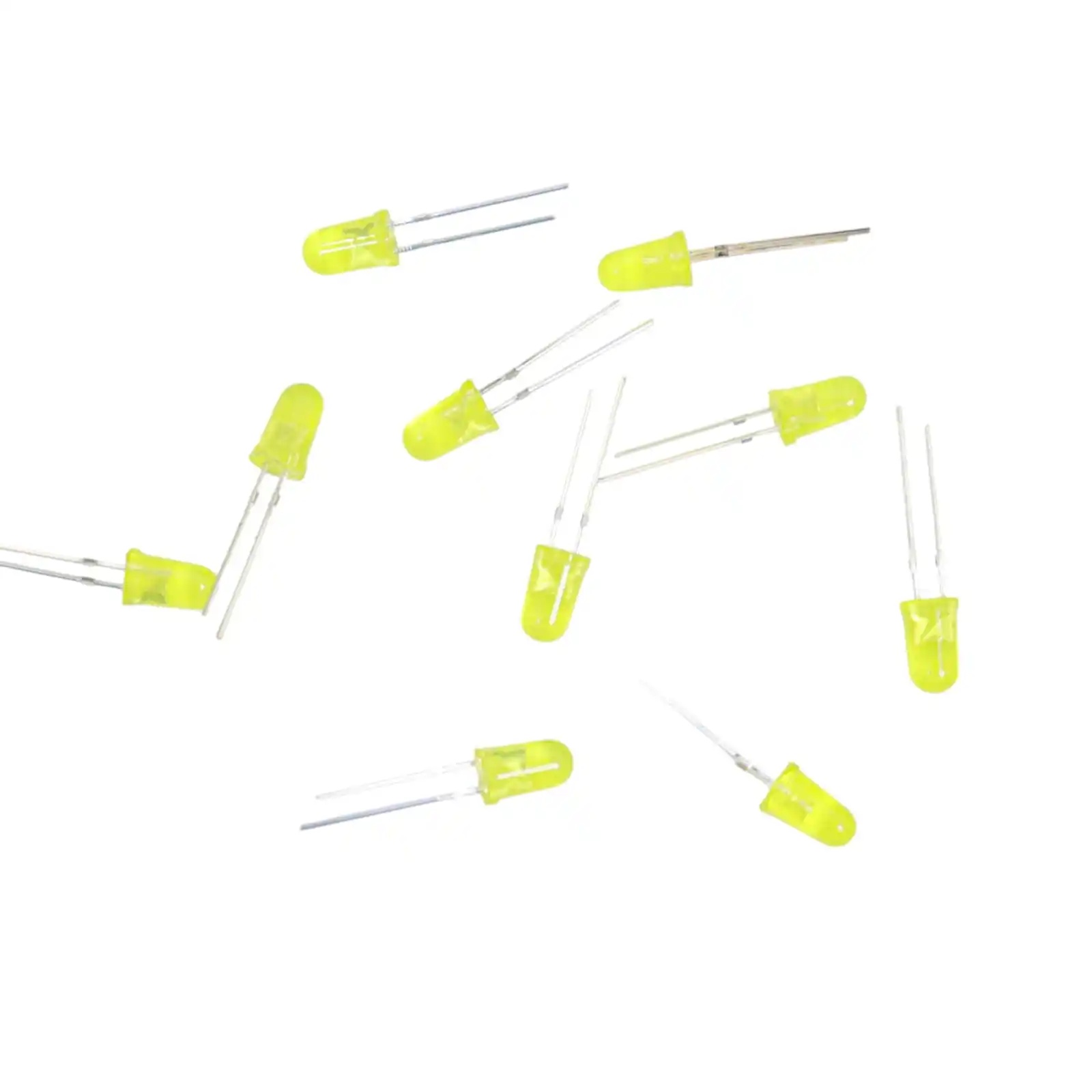 10PCS 5mm Round Yellow LED – Bright Light Emitting Diode for DIY Electronics, Indicators & Front Panel Projects