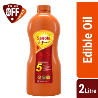Saffola Active Oil (Fortified Edible Rice Bran Oil) 2 Litre