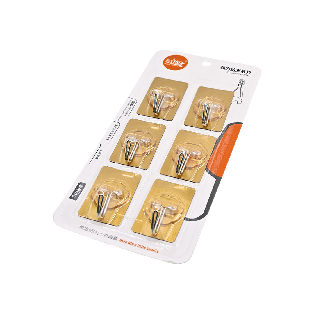Transparent Self-Adhesive Wall Hooks_6pcs WH-2227_img_2
