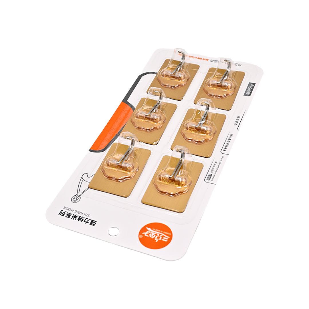 Transparent Self-Adhesive Wall Hooks_6pcs WH-2227