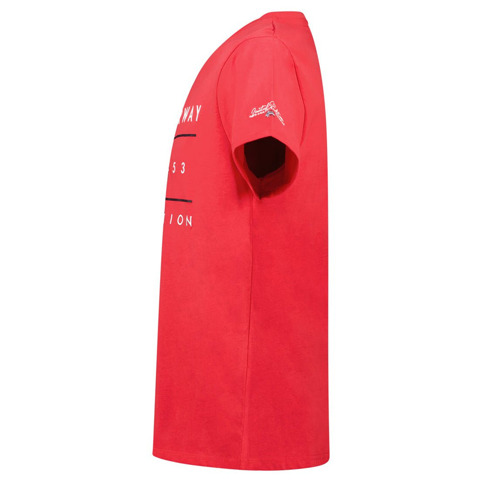 Men's T-Shirt Short Sleeve with Red Flag_img_3