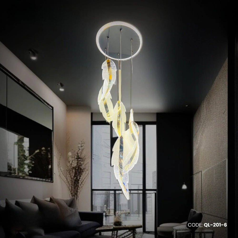 Qulik Modern FloraLux Cascade 3 Color Hanging Lights (QL-201-6)