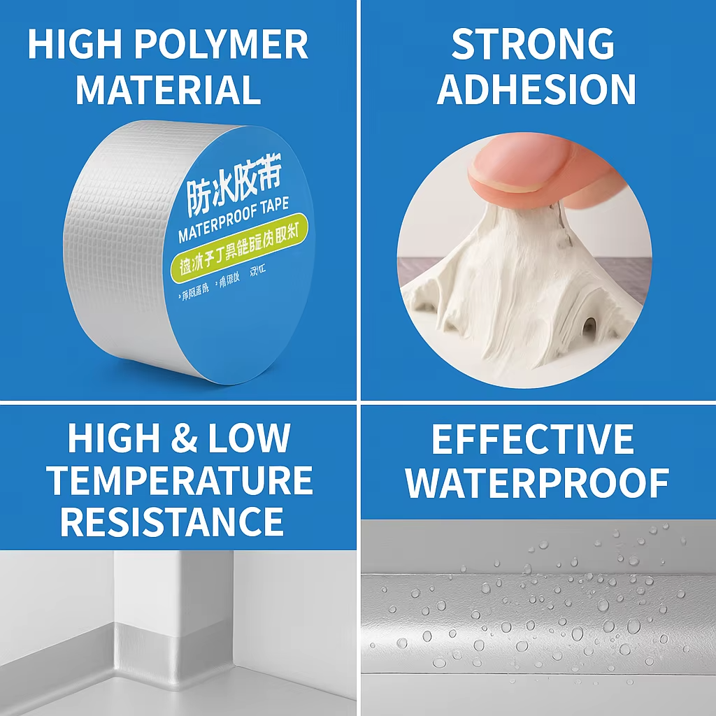 100% Waterproof Butyl Sealing Tape(লম্বা ৮ ফিট, চওড়া ২ ইঞ্চি)_img_4