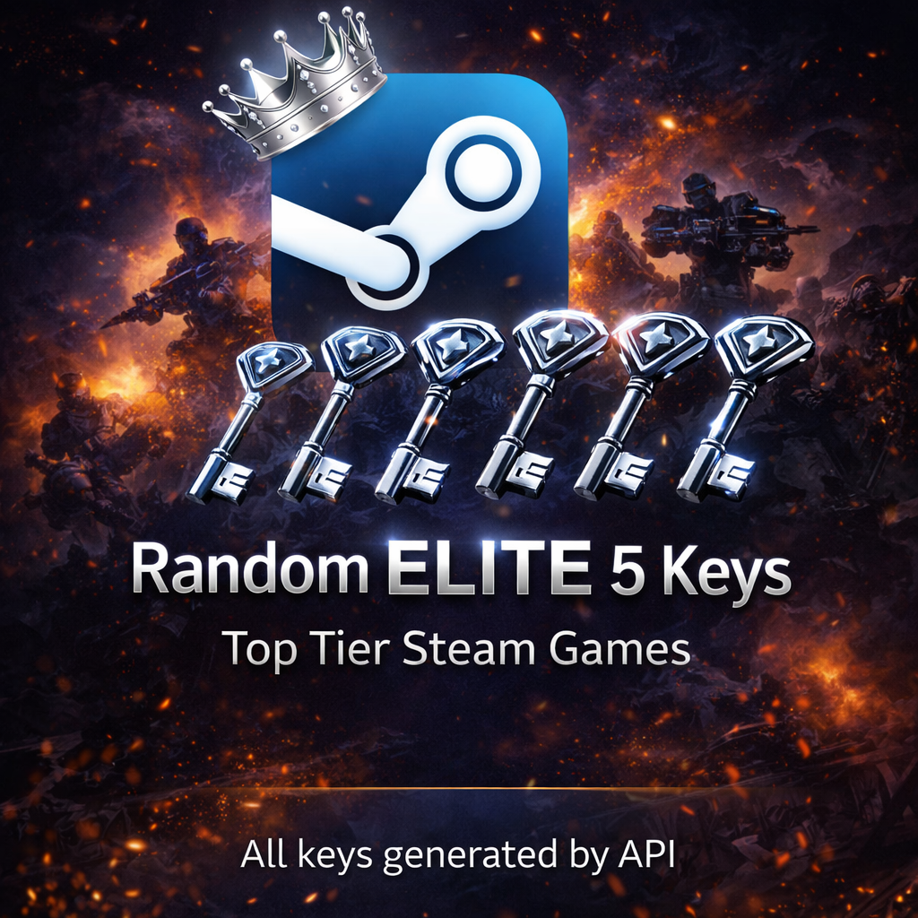 Random ELITE 5 Keys - Top Tier Steam Games