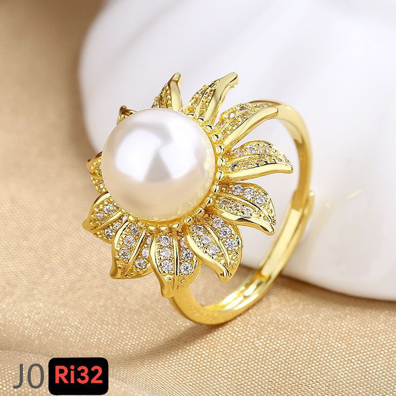 Ri32 Real Zircon Stainless Steel Ring Ri32(Free Size) Materials : Stainless Steel Color Guarantee🌸