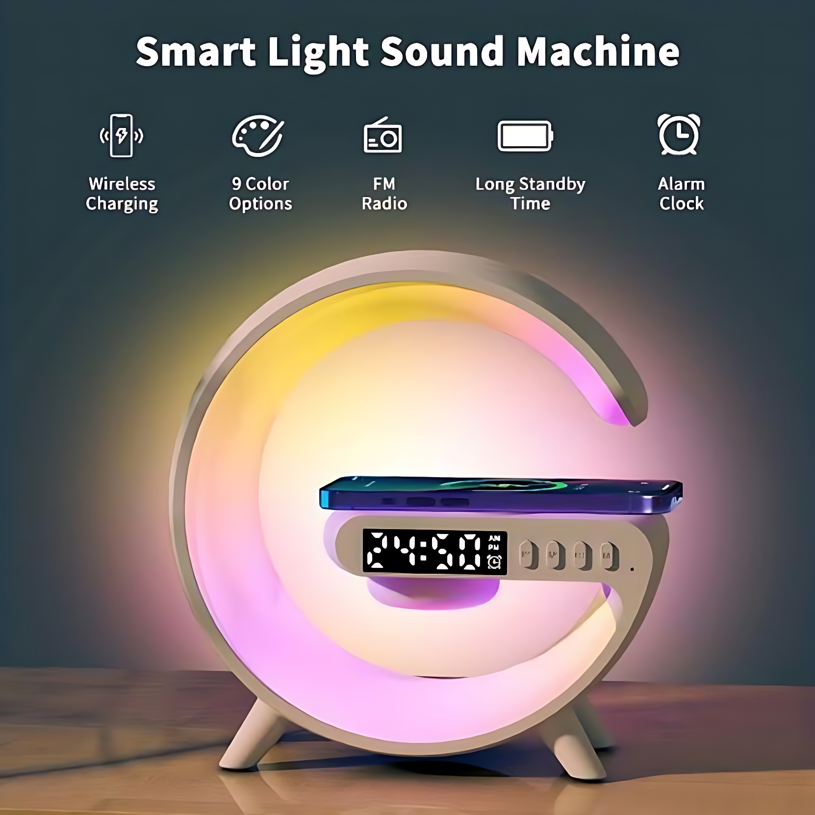 G63 Smart Light Clock with Sunrise Alarm for Bedrooms
