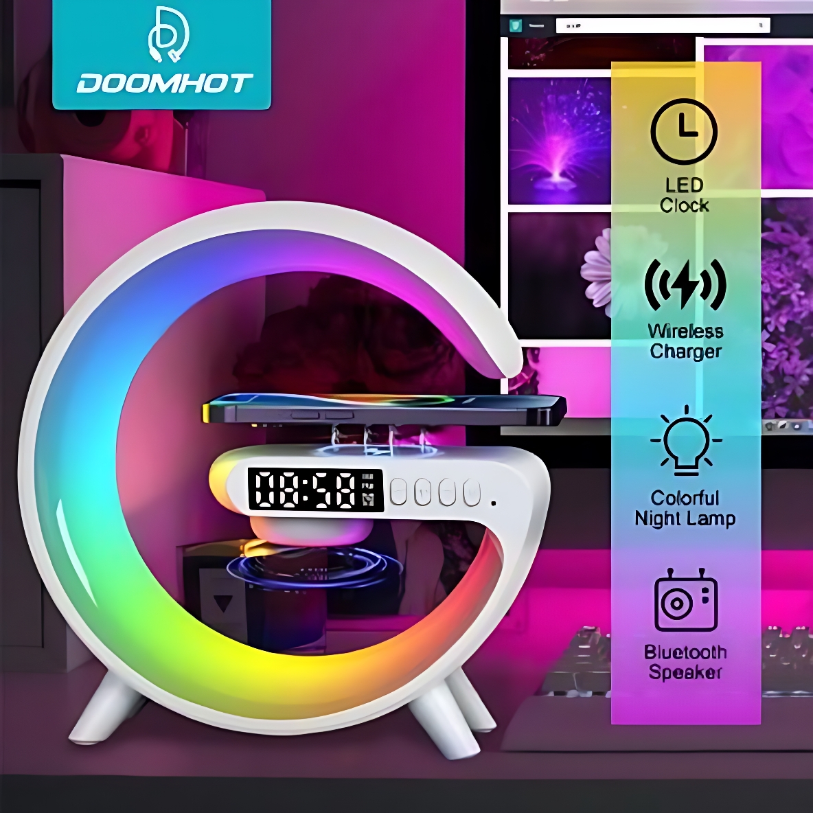G63 Smart Light Clock with Sunrise Alarm for Bedrooms_img_5