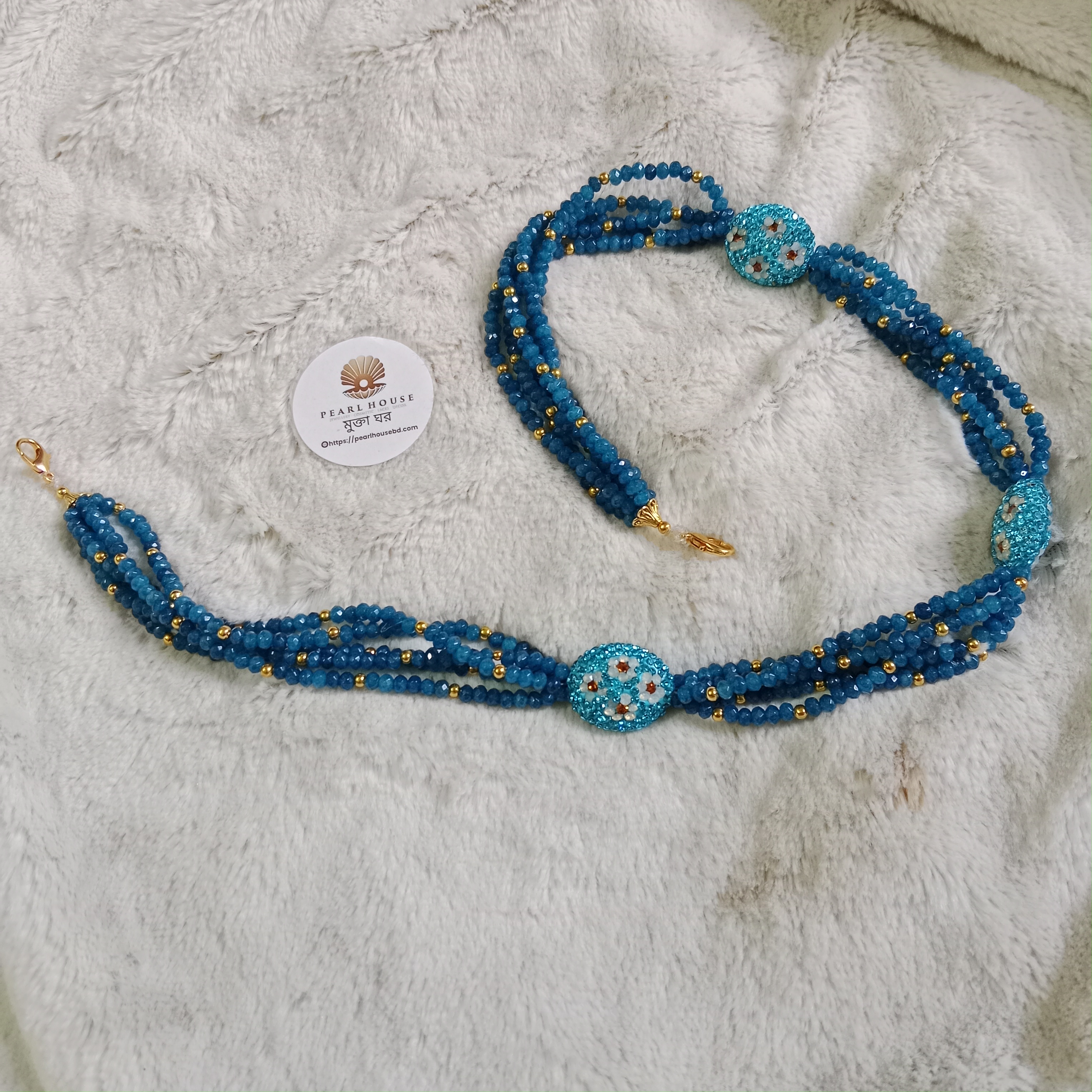 Exclusive 5 Layer Original Jharkan stone necklace_img_2