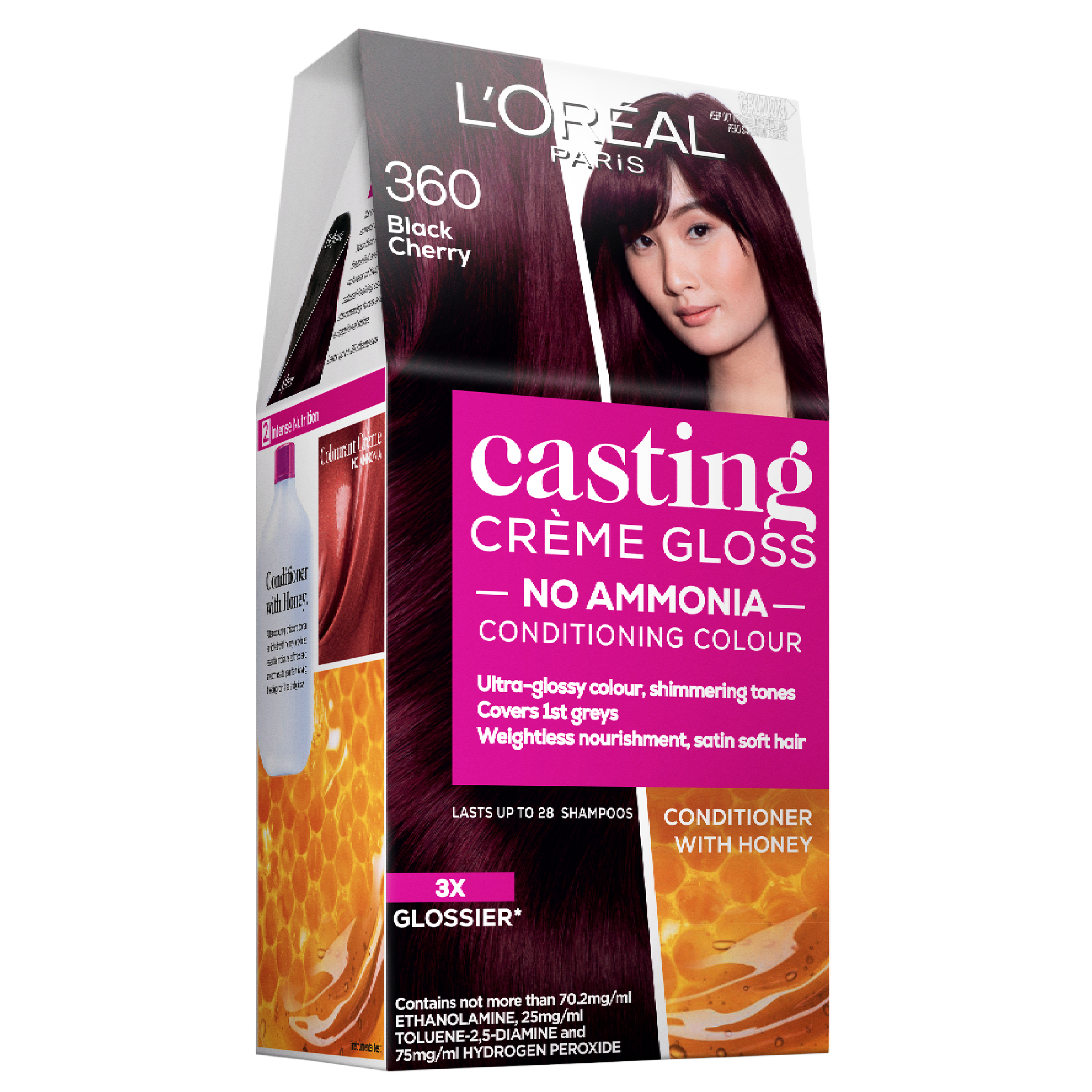 L'Oréal Paris Casting Crème Gloss Semi-Permanent Hair Colour – 360 Black Cherry