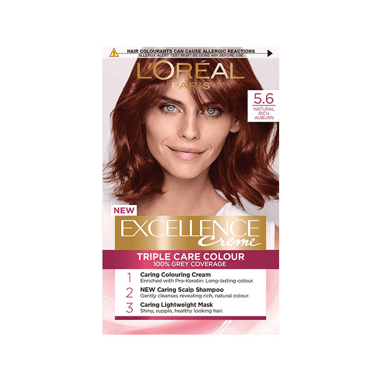 Loreal Excellence Creme Hair Color 5.6 Natural Rich Auburn Red