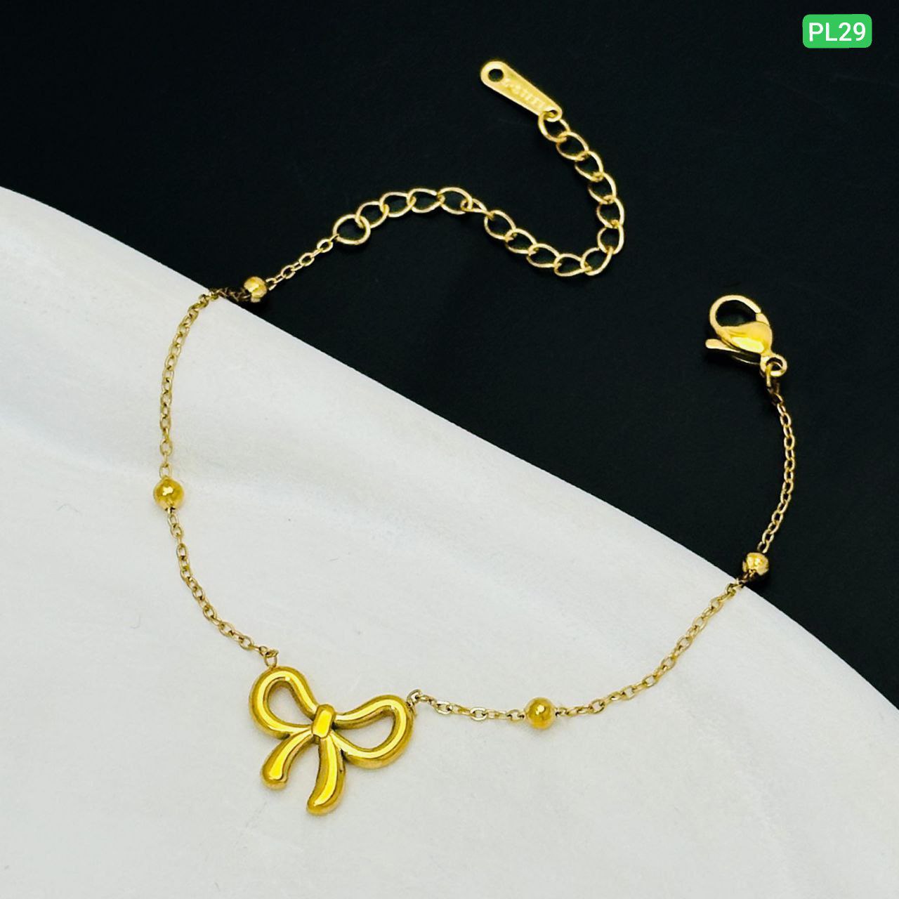 Bow Style stainless steel Anklet Payel PL29(Materials: Stainless steel Color guarantee_img_1