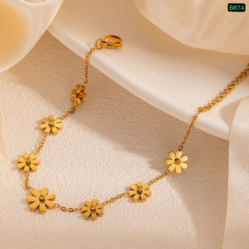 7 Flower Stainless steel Bracelet BR74(Materials: Stainless steel Color guarantee)_img_1