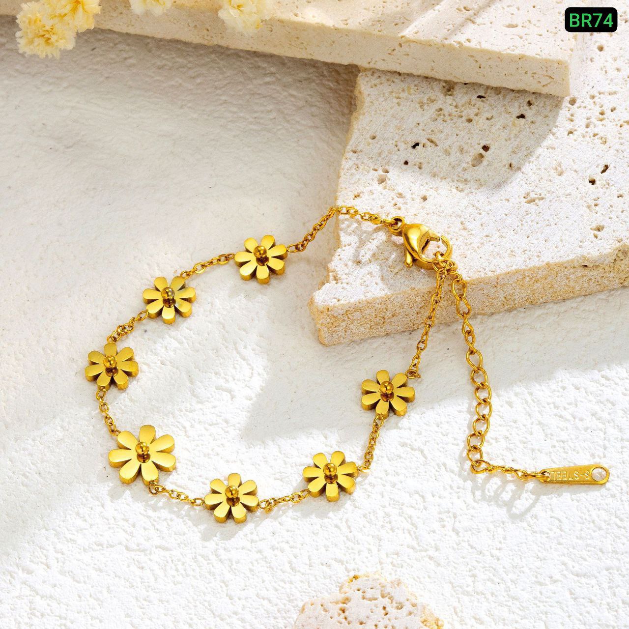 7 Flower Stainless steel Bracelet BR74(Materials: Stainless steel Color guarantee)_img_2