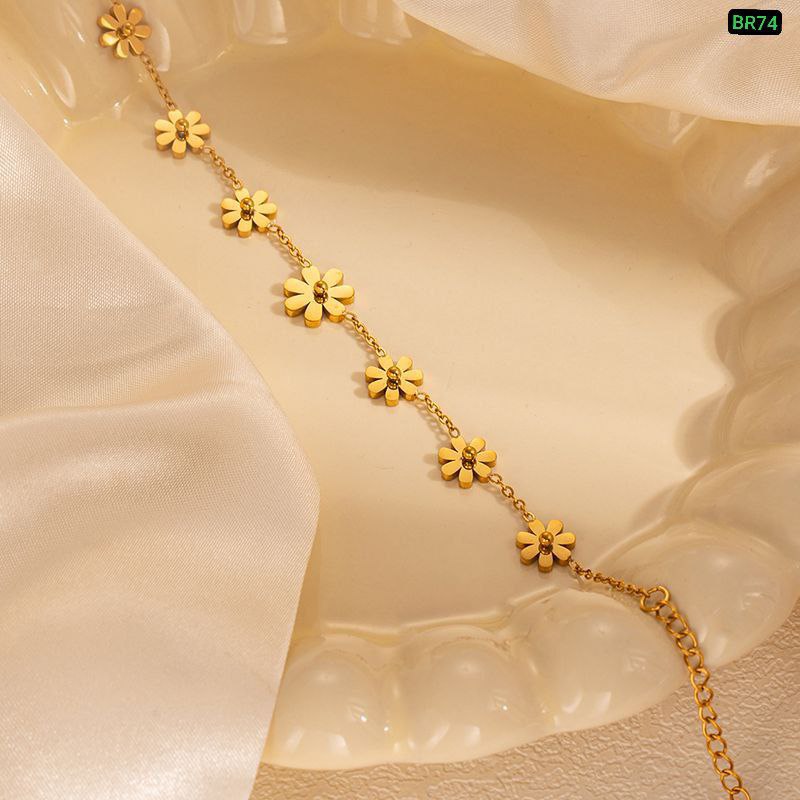 7 Flower Stainless steel Bracelet BR74(Materials: Stainless steel Color guarantee)_img_3