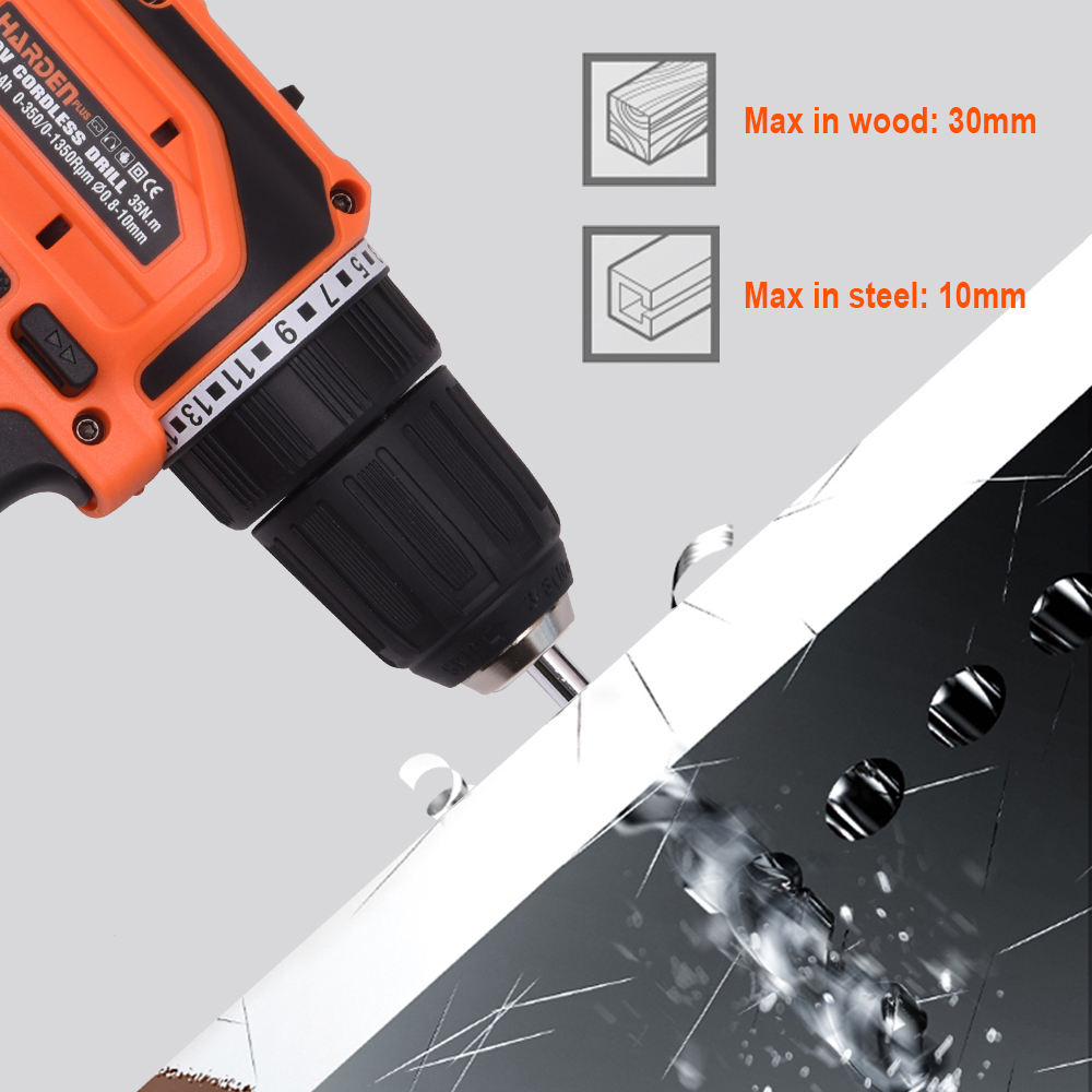 HARDEN 20V Cordless Drill/Driver Kit | 80Nm High Torque | 1-Hour Fast Charger | European Plug | Model: 758220_img_5