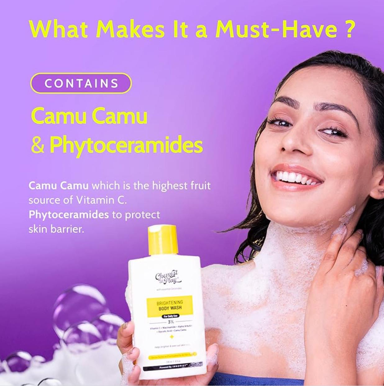 Chemist at Play Brightening Body Wash – 236ml | 30X Vitamin C with Camu Camu & Alpha Arbutin_img_1