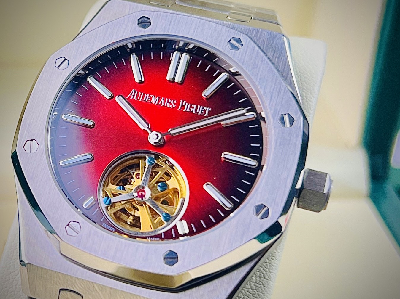 Royal Oak Flying Tourbillon Steel Red Dial (Master Grade) thumbnail 4