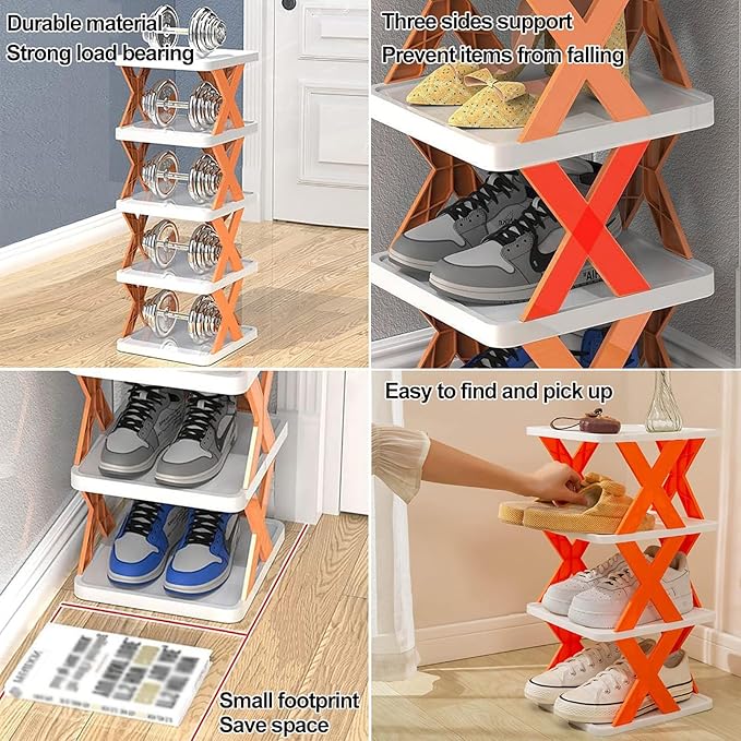 Space-Saving Vertical Shoe Rack – Narrow Corner Shoe Organizer for Entryways & Small Spaces_img_4