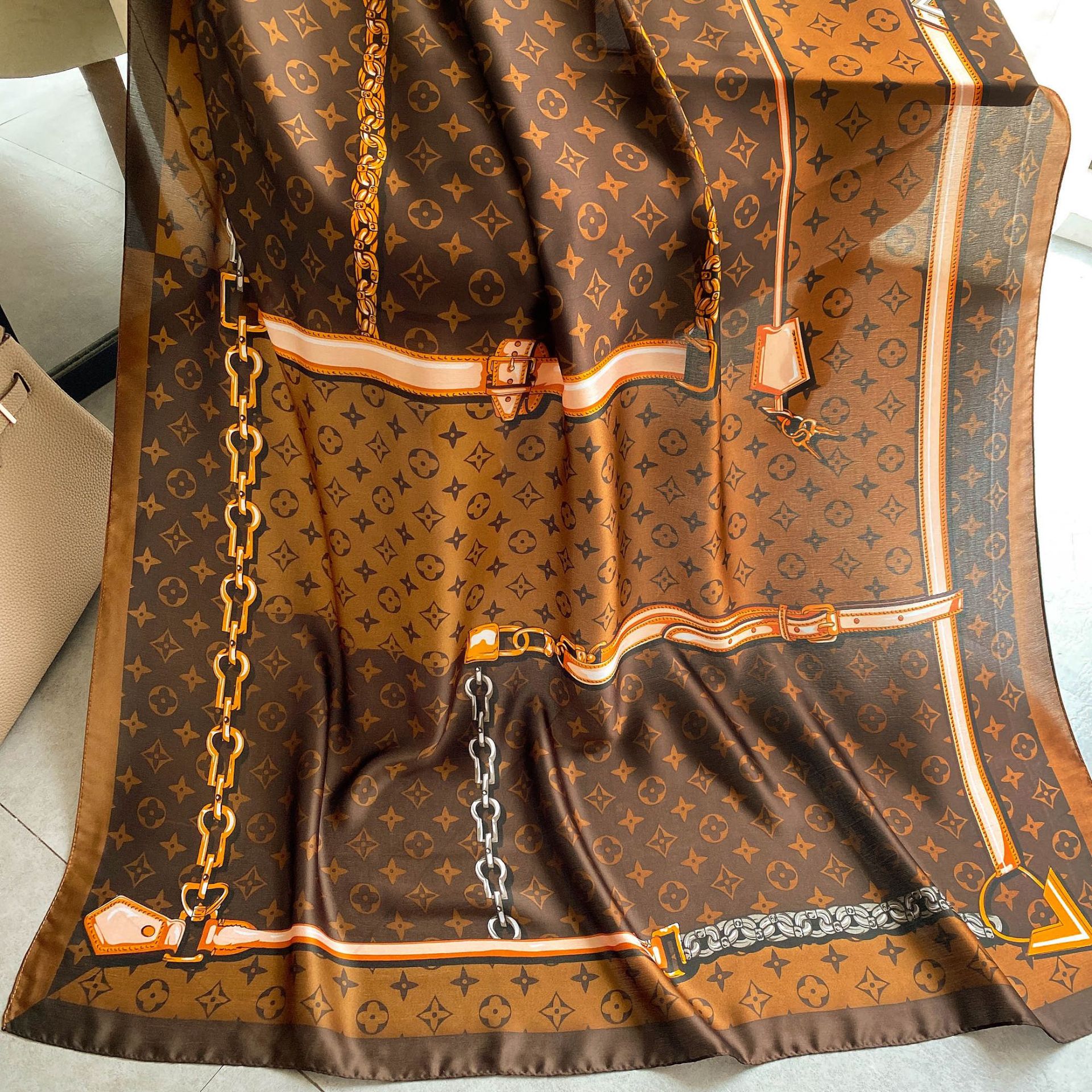 Brown silk scarf 🧣